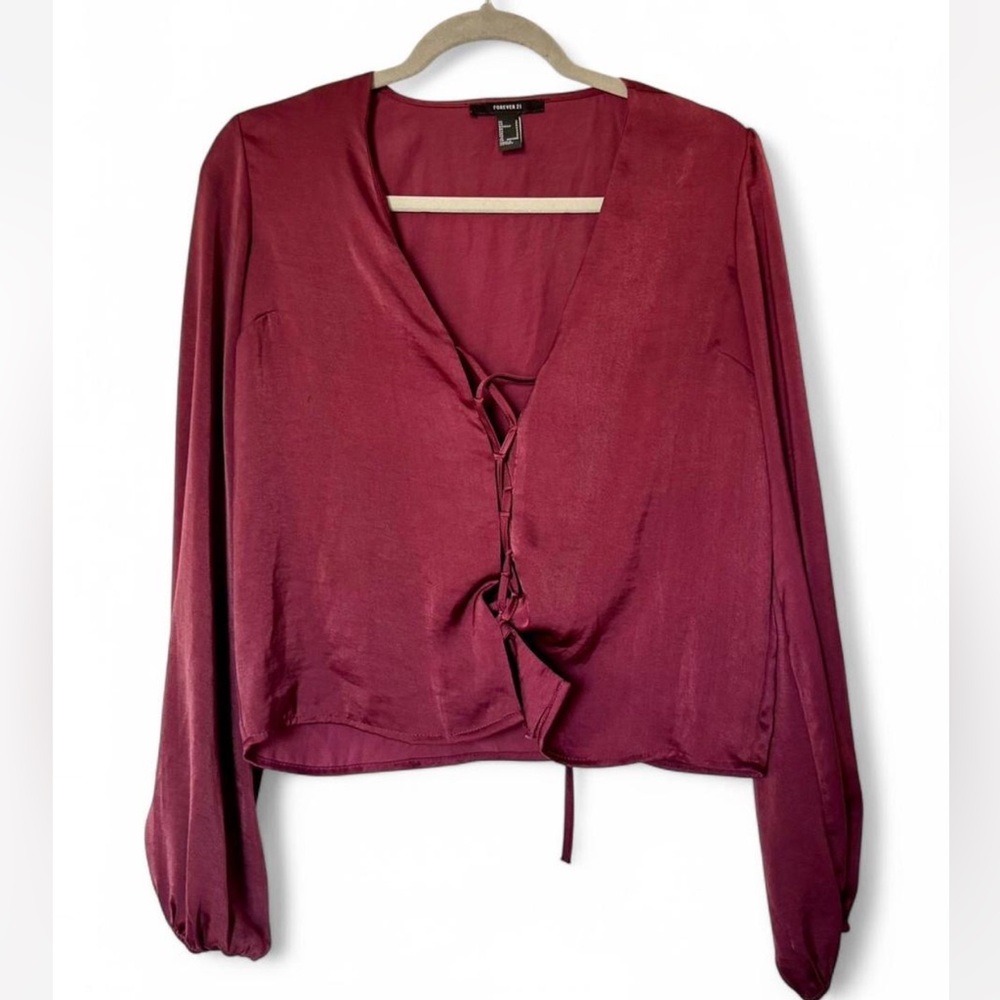 F21 | burgundy top.